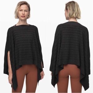 🧣 Lululemon Forward Flow Poncho - Gray - One Size - Perfect Condition